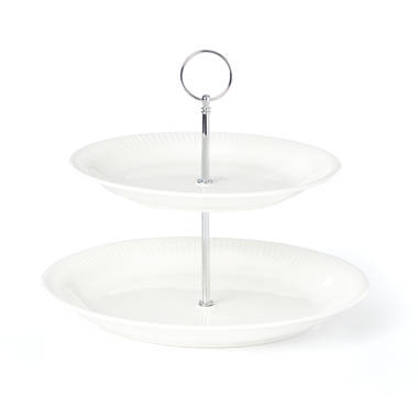 French Kitchen White Marble 2-Tier Server Cupcake Stand + Reviews