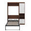Lit simple escamotable mural avec armoire