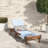 Gunnarr 78.25" Long Reclining Acacia Single Chaise Lounge-825932544