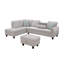Accent coussins - Canapé modulaire équipé en gris clair-1503311249