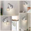 Appliques murales en cristal à intensité variable pour salle de bain