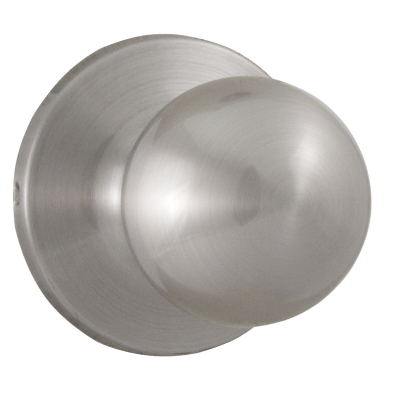 Bouton de porte de passage Hudson, Nickel satiné