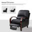 Fauteuil inclinable standard en cuir véritable Hardge-151355067