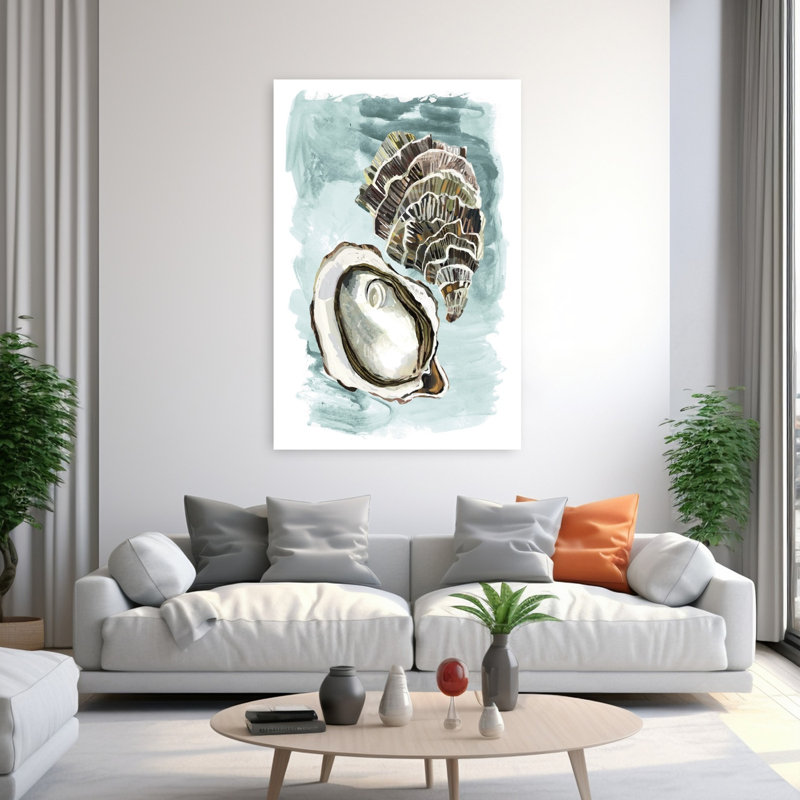 Art contemporain contemporain abstrait océanique, H 60 po x l 40 po