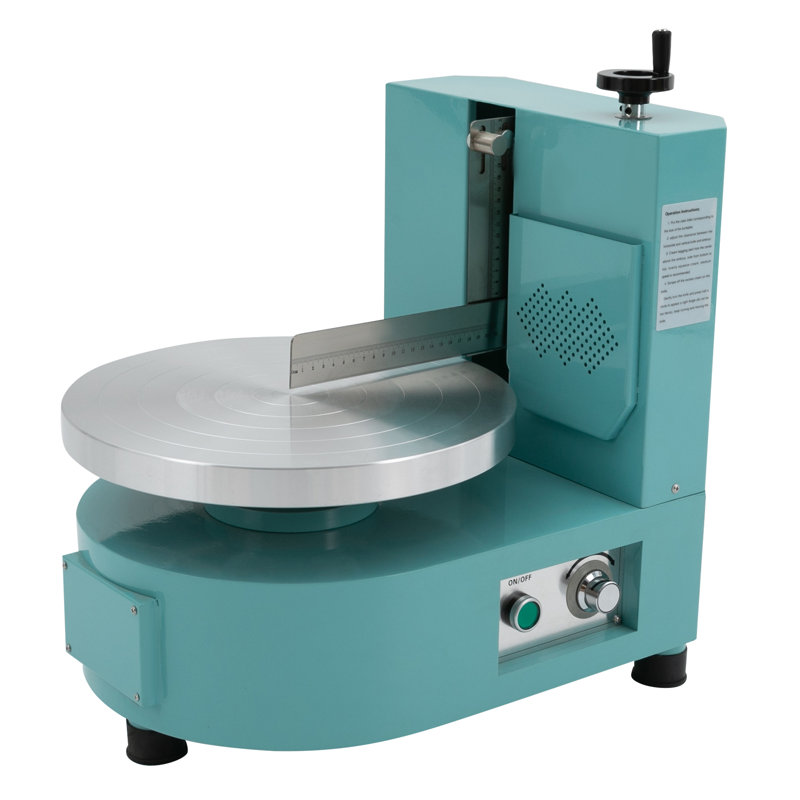 Cake Cream Spreading Coating Edge Smoothing Machine, Blue