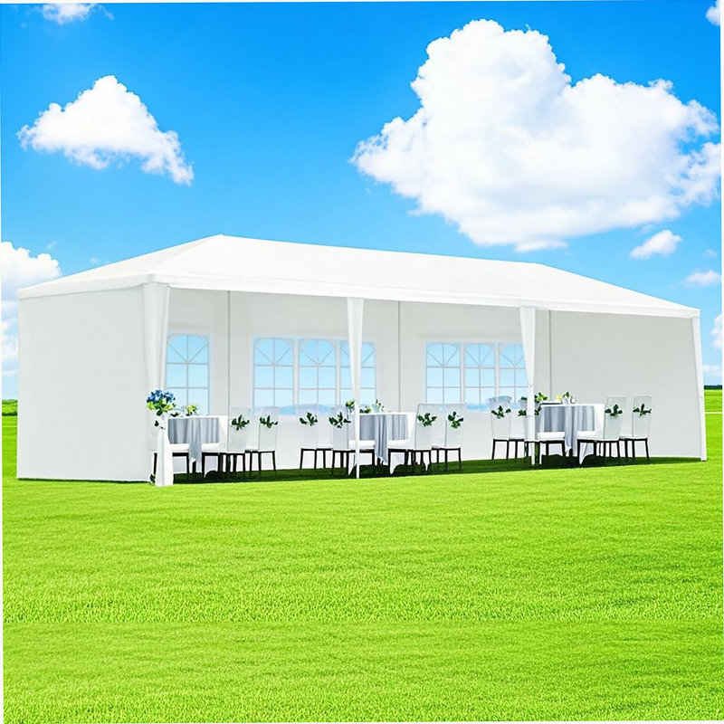 10X30' Waterproof PE Cloth Outdoor Gazebo With 5 Removable Sidewalls For Weddings And Parties