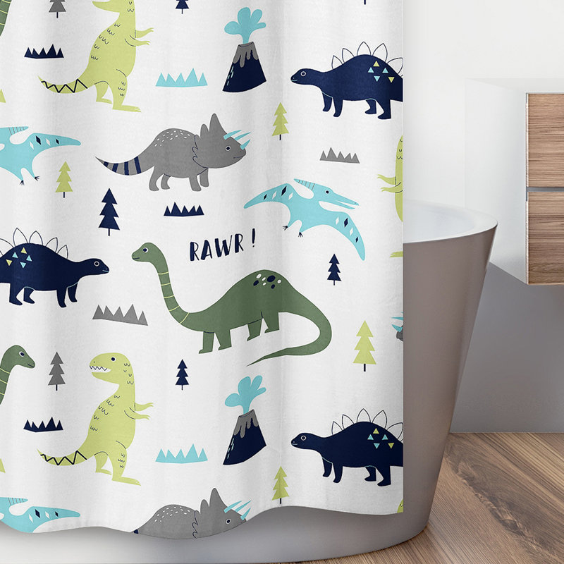 Rideau de douche simple Mod Dinosaur