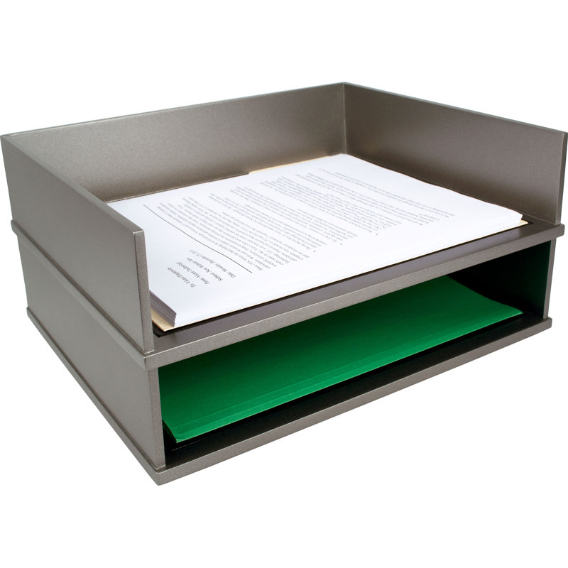 Rangement de papier empilable Andrea, Argent classique