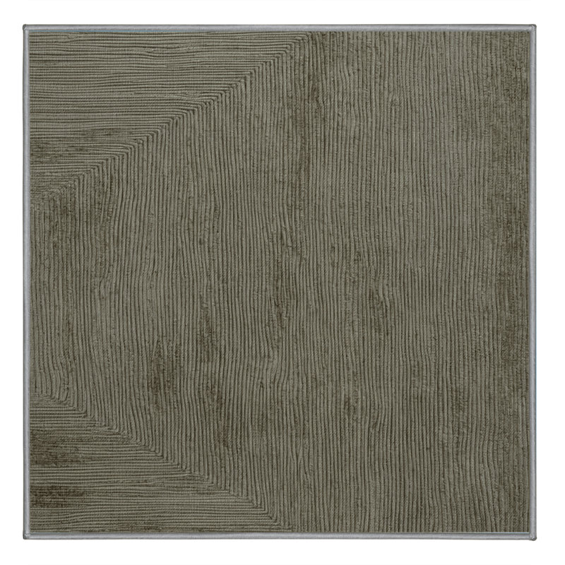 Tapis abstrait gris lavable à la machine, Carré 4 pi