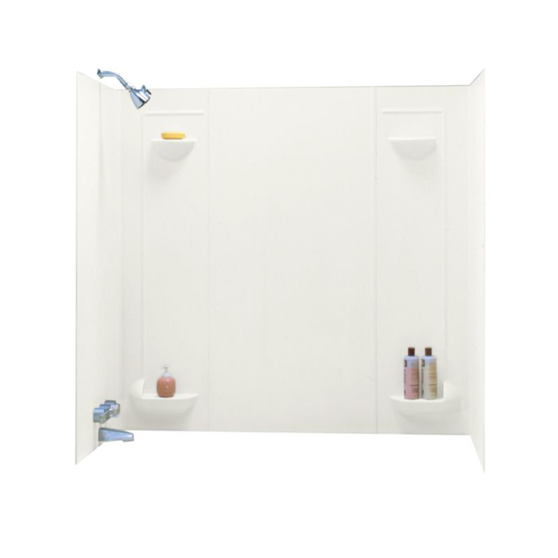 Mur de douche à trois panneaux 57" x 60" x 30" veritek, Bisque