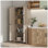 Garde-manger autoportant à 4 portes, organisateur d'armoire de rangement à 4 niveaux et tablettes réglables pour une organisation efficace