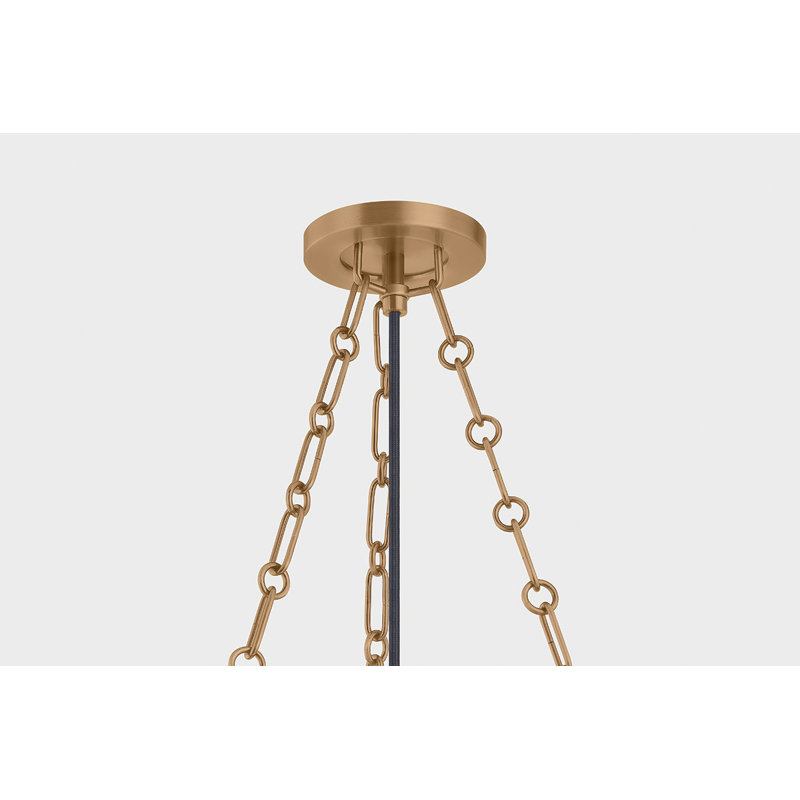 Paradigm Pendant by Lauren Liess x Troy, Brass, 22.25" H x 4.75" W x 0.75" D, 15W