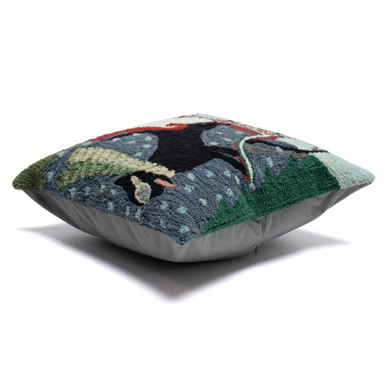 Sledding Dog Outdoor Throw Pillow