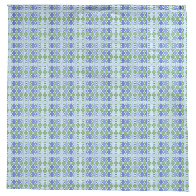 Leffel Lined Diamonds Tablecloth, Blue Pastel