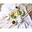 Assiette plate en porcelaine tendre 10 po Golden Edge