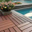 Carreaux de terrasse en plastique emboîtables, 44 paquets de tuiles de terrasse, 12 pouces x 12 pouces imperméables pour une utilisation toutes saisons, tuiles de terrasse pour piscine-114239475
