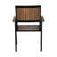 Chaise industrielle moderne (paire) - beige, solide, lattes verticales, bois d'entretien minimal et chaise en métal 2 en bois, classique sans effort-507573033