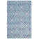Rodgers Hand Woven Flat Weave Wool/Cotton Geometric Rug in Ivory/Light Blue