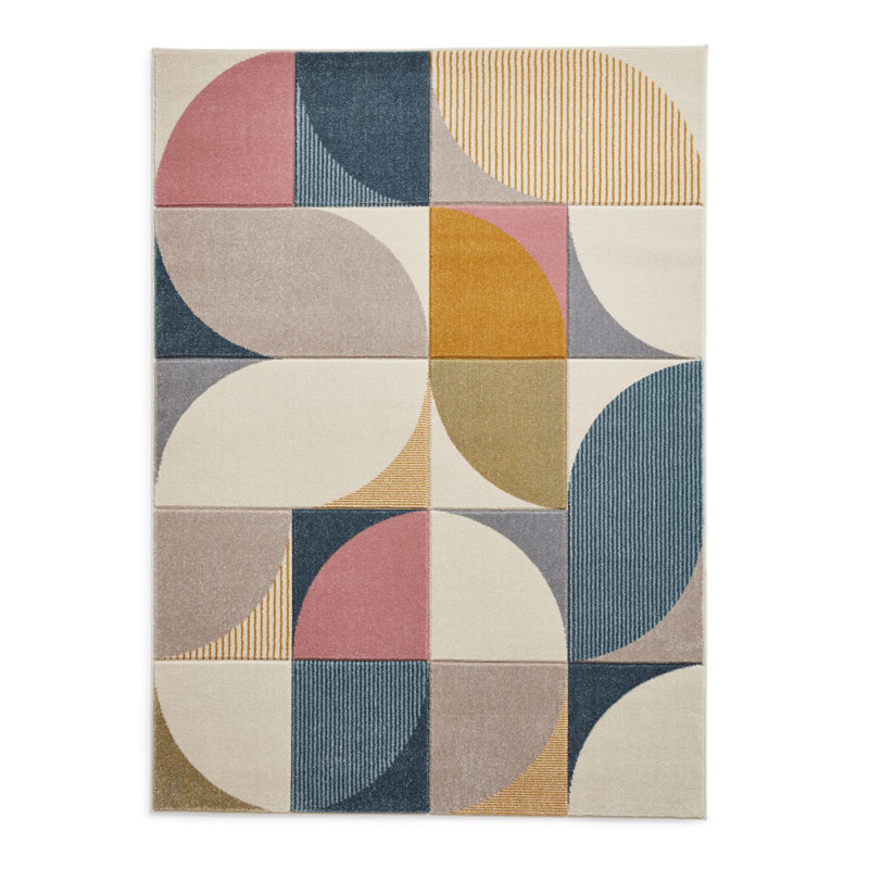 Bairdstown area rug Machine Woven Rectangle Multi coloured, Rectangle 120cm x 170cm