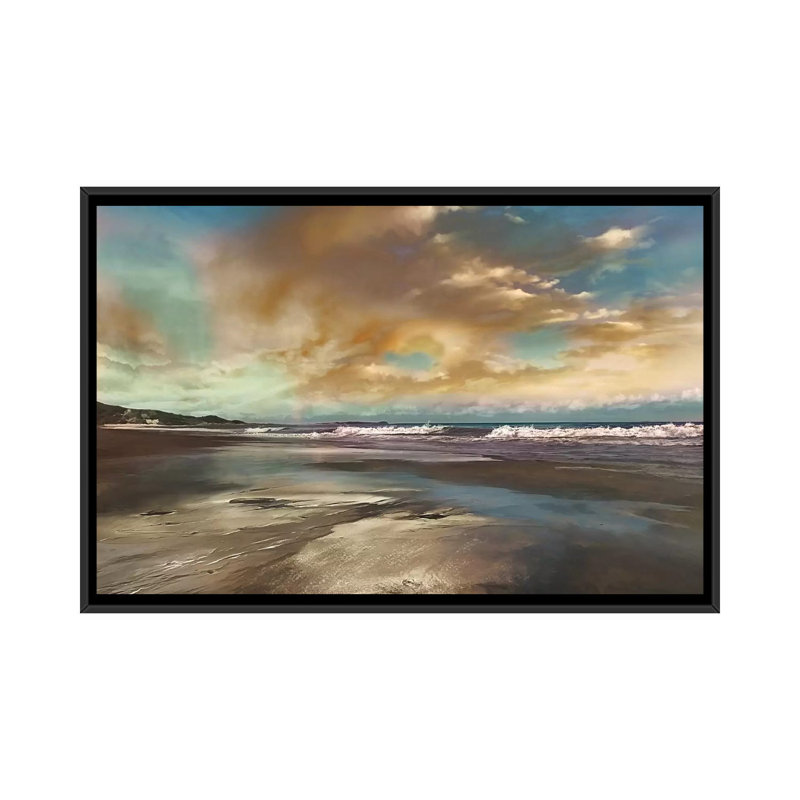 Reproduction d’art sur toile tendue, "reflection", H 18 po x l 26 po x P 1,5 po, Toile avec cadre noir, Pas de tapis