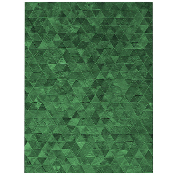 Art Hide Cowhide Area Rug in Green, Rectangle 9' x 12'