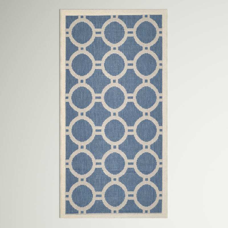 Courtyard Performance Geometric Rug, Runner 2'3" x 6'7"