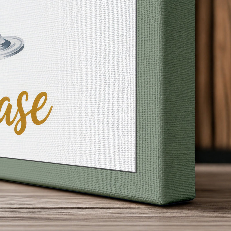 Margarita Please Modern - Wrapped Canvas, 18x12 - 45.7 x 30.5 cm, Sage Border