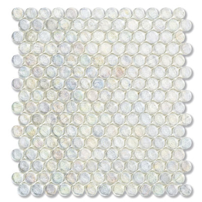 Flax 6/8" Barrels Glass Mosaic