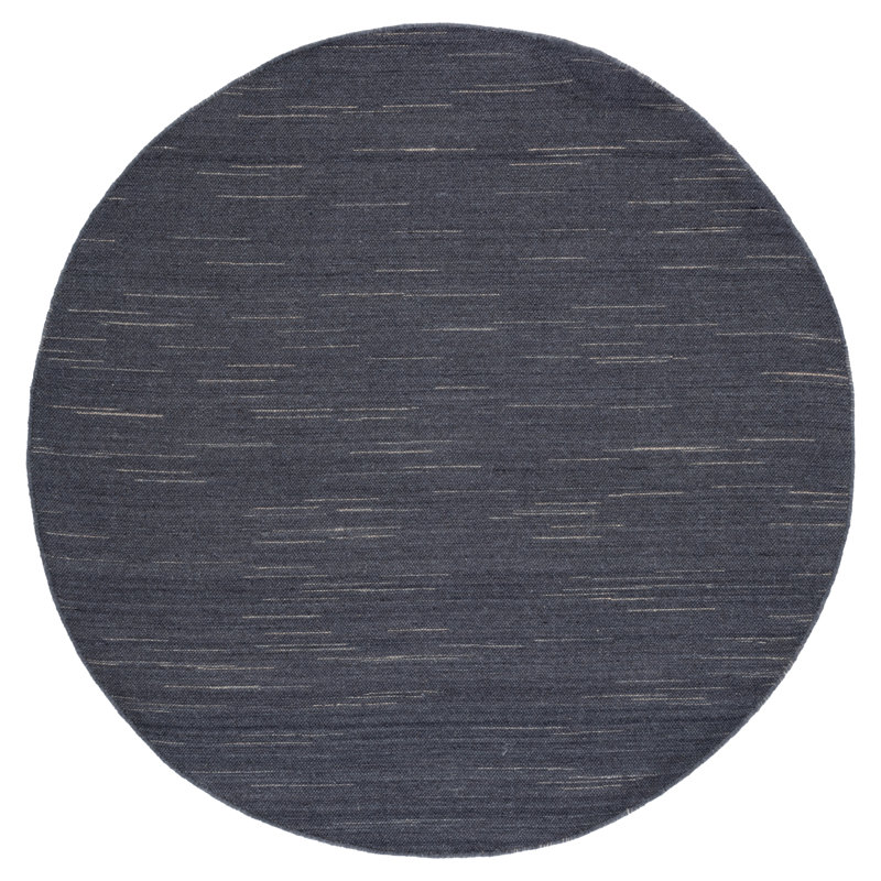 Fitzpatrick Hand Woven New Zealand Wool Solid Color Rug, Round 6'