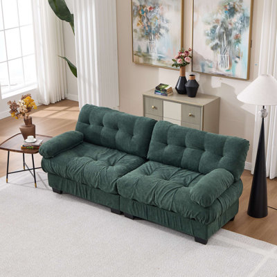 Canapé modulaire Cloud Couch, canapé modulaire moderne avec causeuse, canapé modulaire à assise profonde avec coussins d'accoudoirs, canapé Flanelette avancé et confortable pour la chambre à coucher (4 oreillers)