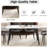 62.99" Modern Artificial Stone White Curved Edge Black Metal Leg Dining Table-Can Accommodate 6 People(Dining Table Only)-496989661