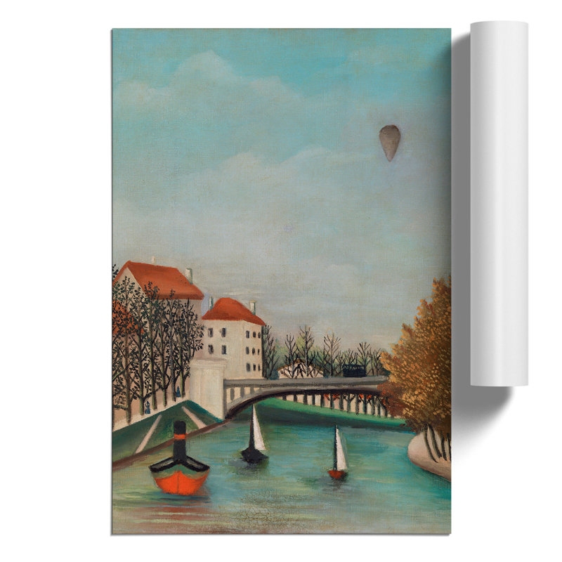 View Of The Pont De Sevres by Henri Rousseau - No Frame Painting, 59cm H x 42cm W x 0.1cm D