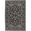 Wool Oriental Area Rug in Black/Ivory/Green