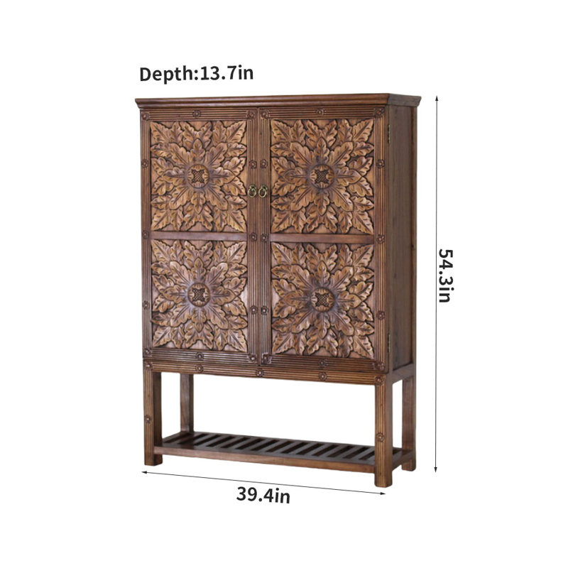 Solid Wood Accent Cabinet