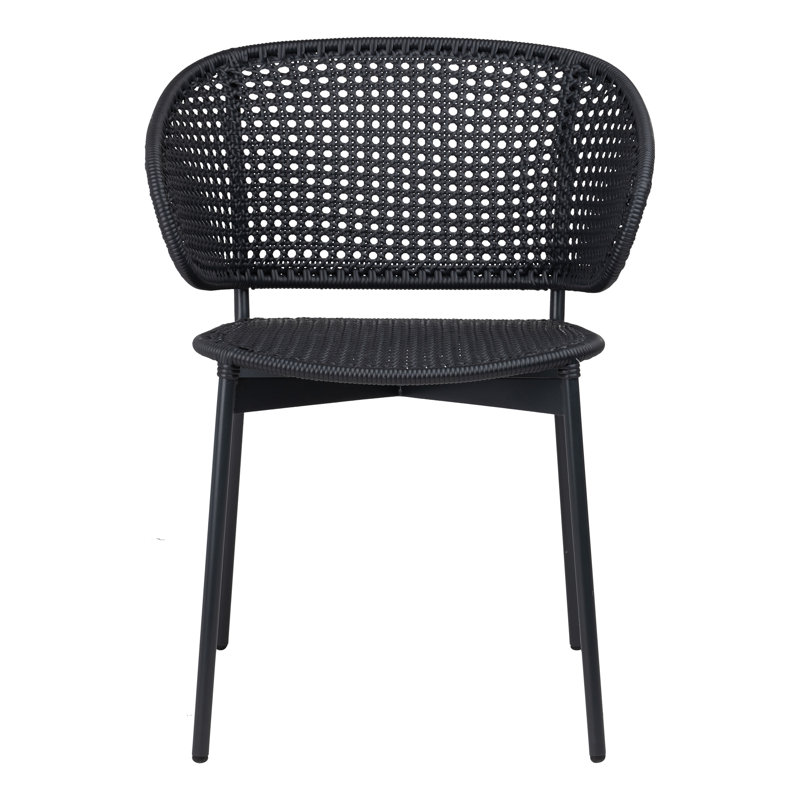 Fauteuil d'extérieur Gorm, Gris anthracite