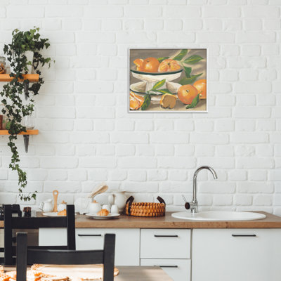 Oranges in Stillness Framed Giclee, design by Melissa Wang