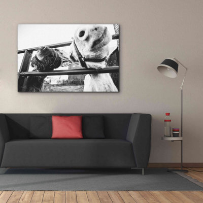 «Nourrir les ânes» par Donnie Quillen, art mural sur toile