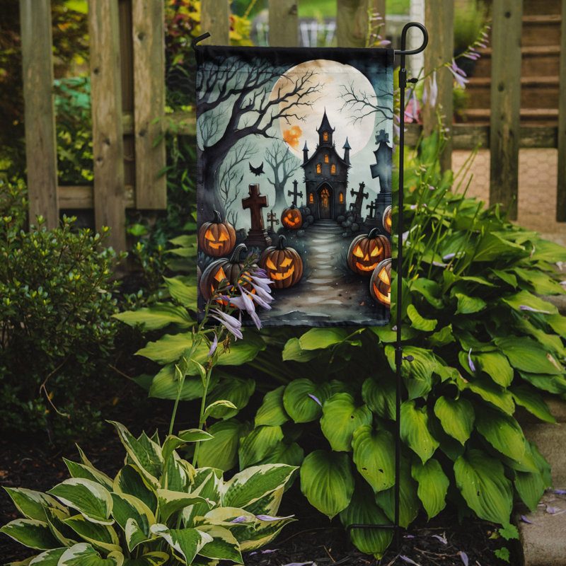 Drapeau du jardin d'Halloween Graveyard Spooky