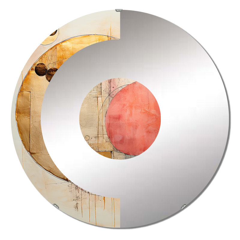 Jyler - Miroir mural demi-cercle, 31,4 po x 31,4 po