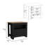 Îlot de cuisine H 35 po, 2 portes blanches, 3 tablettes-352212978