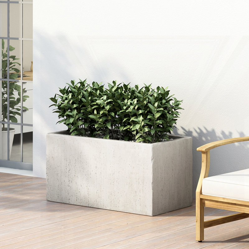Boîte à fleurs MGO L31, H 16 po x l 31,25 po x P 15,75 po, Blanc