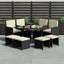 Parkson 8-Seater Dining Set with Cushions, UKFR Certified-224340568