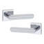 1 Pair Modern Lima Design Premium Door Handles on Square Rose-1157769371