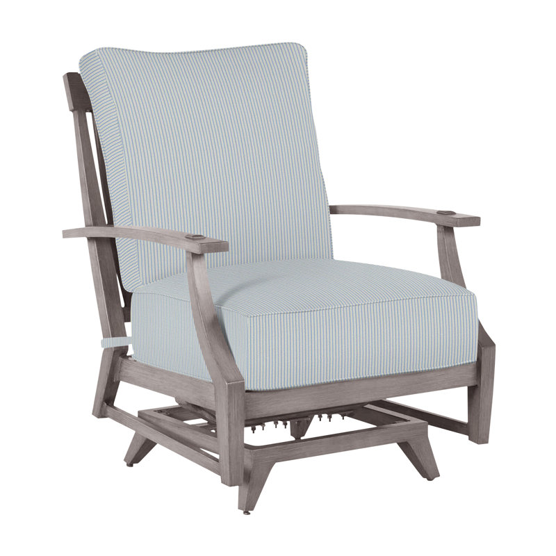 Croquet Patio Chair with Cushions, Dove Sunbrella® Linen, Welt, Oyster
