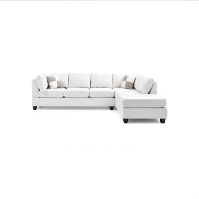 Canapé modulaire Malone (sans repose-pieds), blanc