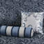 Collection de couvre-lit 5 pièces en bleu marine - Coussins décoratifs et tissu doux pour une chambre à coucher confortable-116011391-116011392