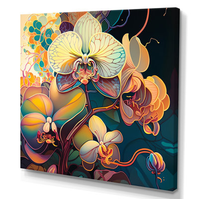 Blossoming Orchid In Bright Retro Colors VII " Blossoming Orchid In Bright Retro Colors VII "