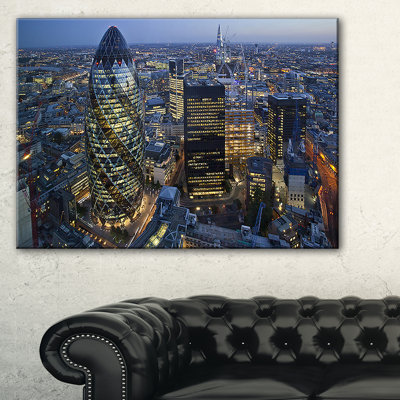 «London Skyline at Sunset Cityscape», photographie sur toile