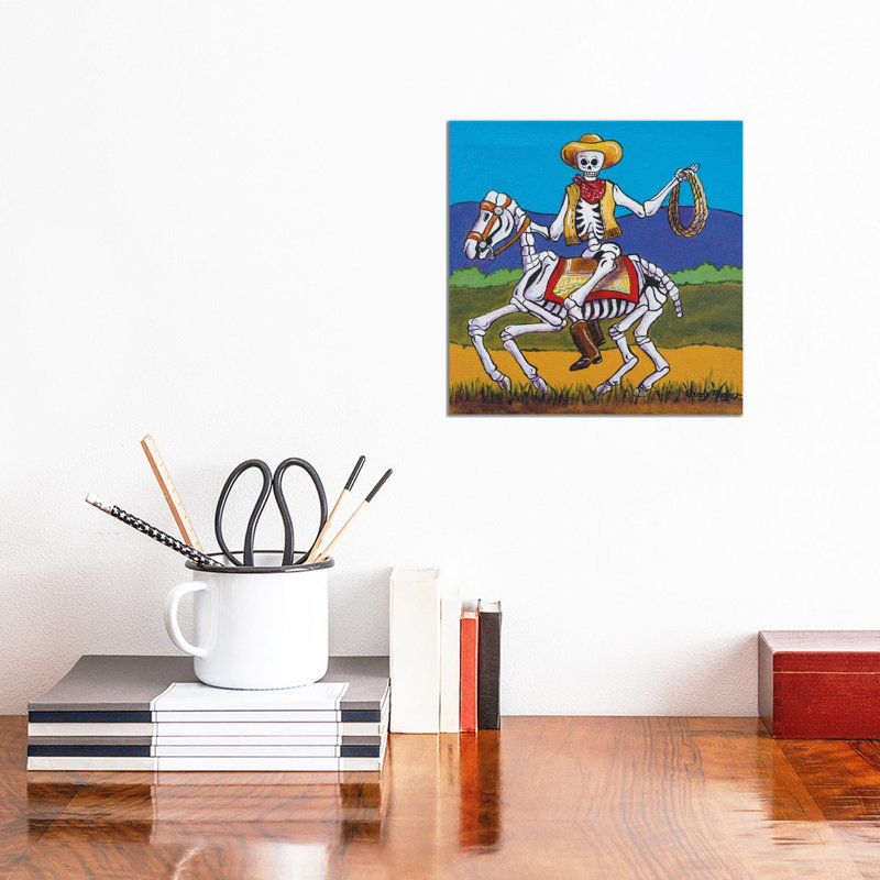 Western Cowboy by Candy Mayer - Wrapped Canvas Gallery-Wrapped Canvas Giclée, 30.48 cm H x 30.48 cm W