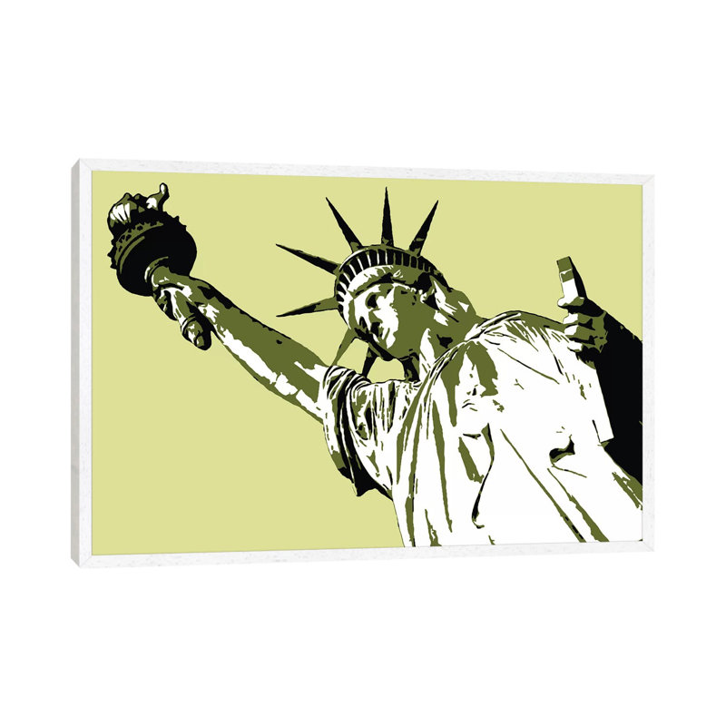 Lady Liberty by Steez - Gallery-Wrapped Canvas Giclée on Canvas, White Framed, 101.6 cm H x 66.04 cm W
